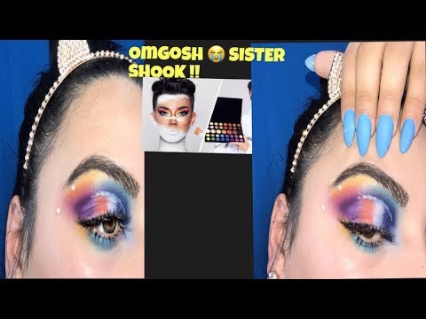 JAMES CHARLES x MORPHE REVIEW 🎨 COLORFUL EYE LOOK | CANVAS BEAUTY - YouTube