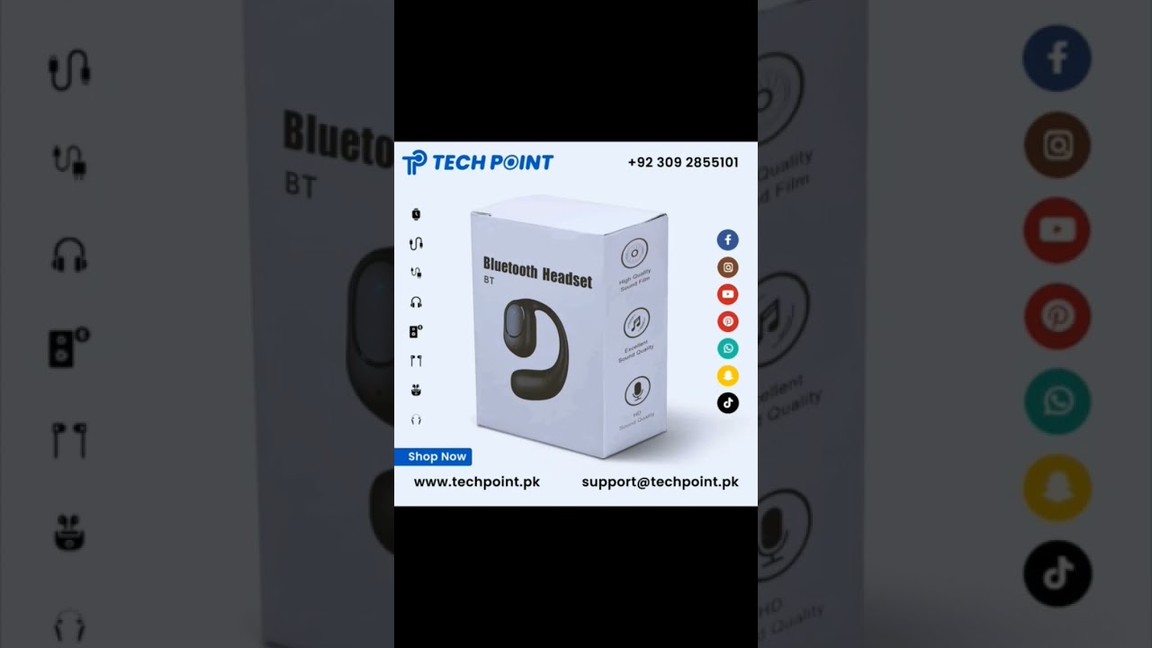 Wireless Bluetooth Headset Single Sided 