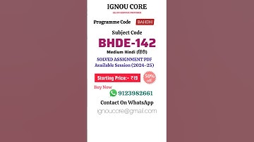 BHDE 142 Solved Assignment PDF 2024-25 in Hindi, BAHDH program BHDE-142 Solved assignments