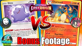 Ditto / Panic Mask VS Charizard Battle Sense ! PTCGO Gameplay Bonus Footage (Pokemon LOST ORIGIN)
