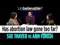 Debating abortion clinics · Sue Thayer (ex-Planned Parenthood) vs Ann Furedi (BPAS)