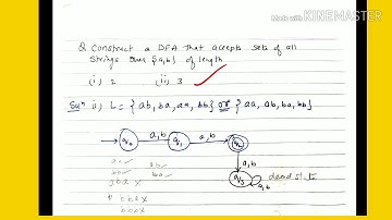 Construct a DFA that accepts strings of length 2/3/n - lecture19/ toc