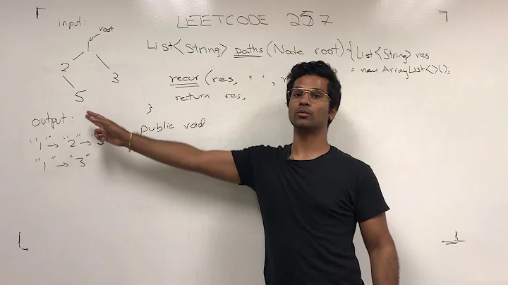 (Old) Leetcode 257 - Binary Tree Paths | Depth First Search