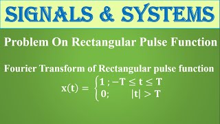FT Problem#Rectangular Pulse Function Example