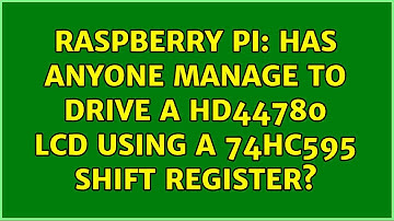 Raspberry Pi: Has anyone manage to drive a HD44780 LCD using a 74HC595 shift register?