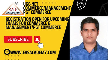 UGC-NET COMMERCE/MANAGEMENT/PGT COMMERCE.EVSACADEMY