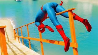GTA 5 SPIDERMAN CRAZY JUMPS/FALLS #1 (Epic Compilation)