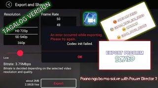 Codec init failed, Export Video ENC failed, Unknown, Error Codec code, Tagalog Version