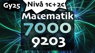 Matematik 7000 Nivå 1c+2c 9203 matte 2c gy25