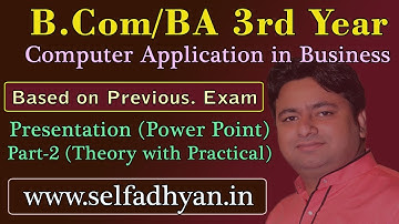 #2 Presentation - Theory With Practical  Based Exam Question - BCOM 3rd Year - Computer Application