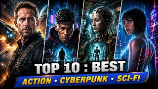 Top 10 Best Cyberpunk & Sci-Fi Action Movies You Must Watch in Hindi | Hidden Gems on NETFLIX 🔥