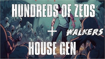 Finally combined my #procedural house generator with my #unrealEngine mass zombie framework