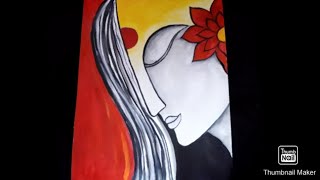 Abstract painting || Indian Modern art ||Abstract woman painting with water colour