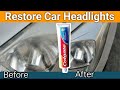 How to restore car headlights  restore headlights  clean foggy headlights 