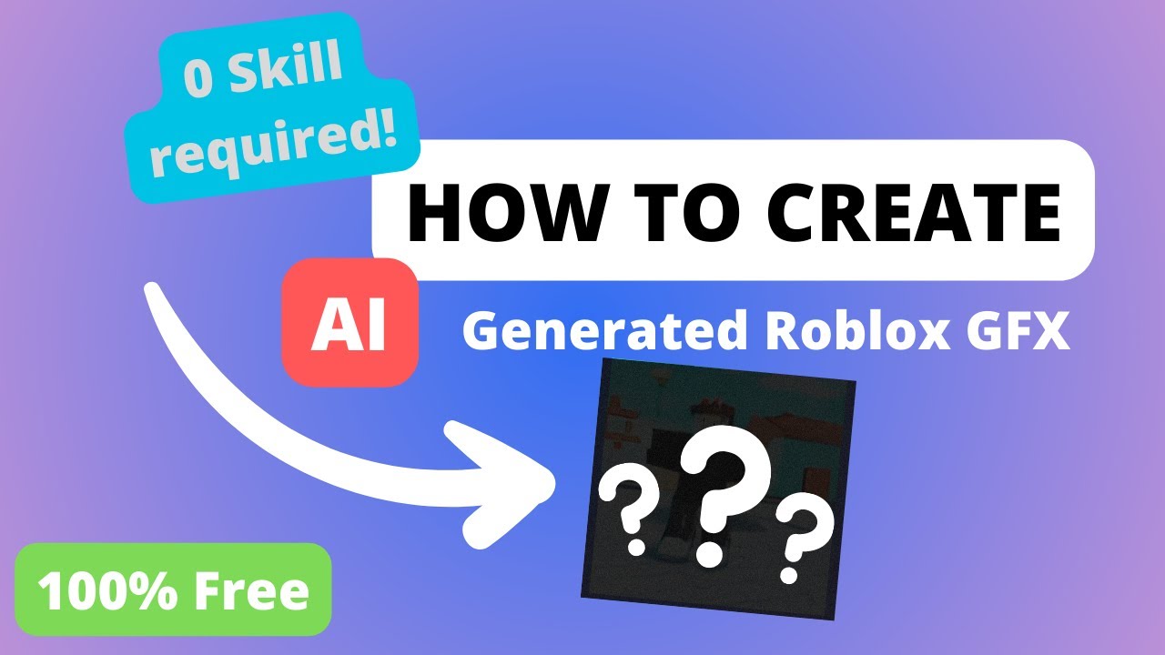 How to make AI generated Roblox GFX with no work! 