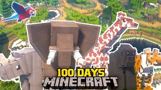 I Spent 100 DAYS Building A ZOO In MINECRAFT