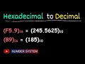 Convert hexadecimal to decimal - Number system conversion