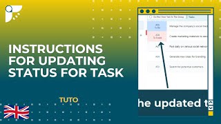 Instructions for updating status for task