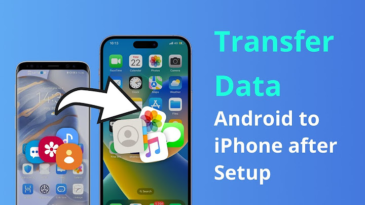 Can you transfer data from android to iphone after setup