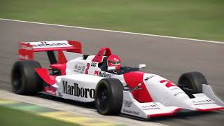 Lap racing at VIR in a Penske IndyCar from 95 Automobilista 2