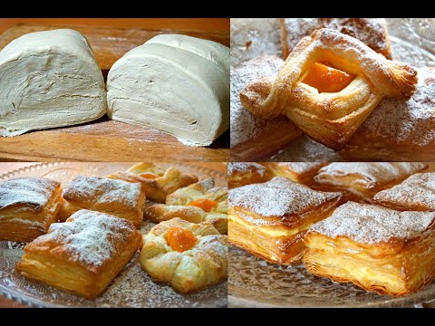 ფენოვანი ცომის საუკეთესო რეცეპტი.Puff Pastry Dough recipe .Слоеное тесто.