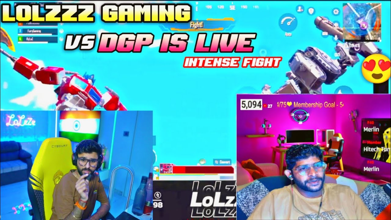 LOLZZZ GAMING VS DGP IS LIVE INTENSE FIGHT | LolzZz vs Tamil Streamer 😱