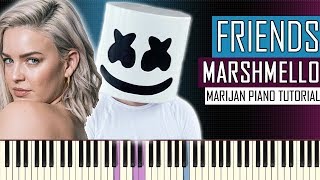 How To Play Marshmello Anne Marie Friends Piano Tutorial Sheets Youtube - roblox piano marshmello anne marie friends