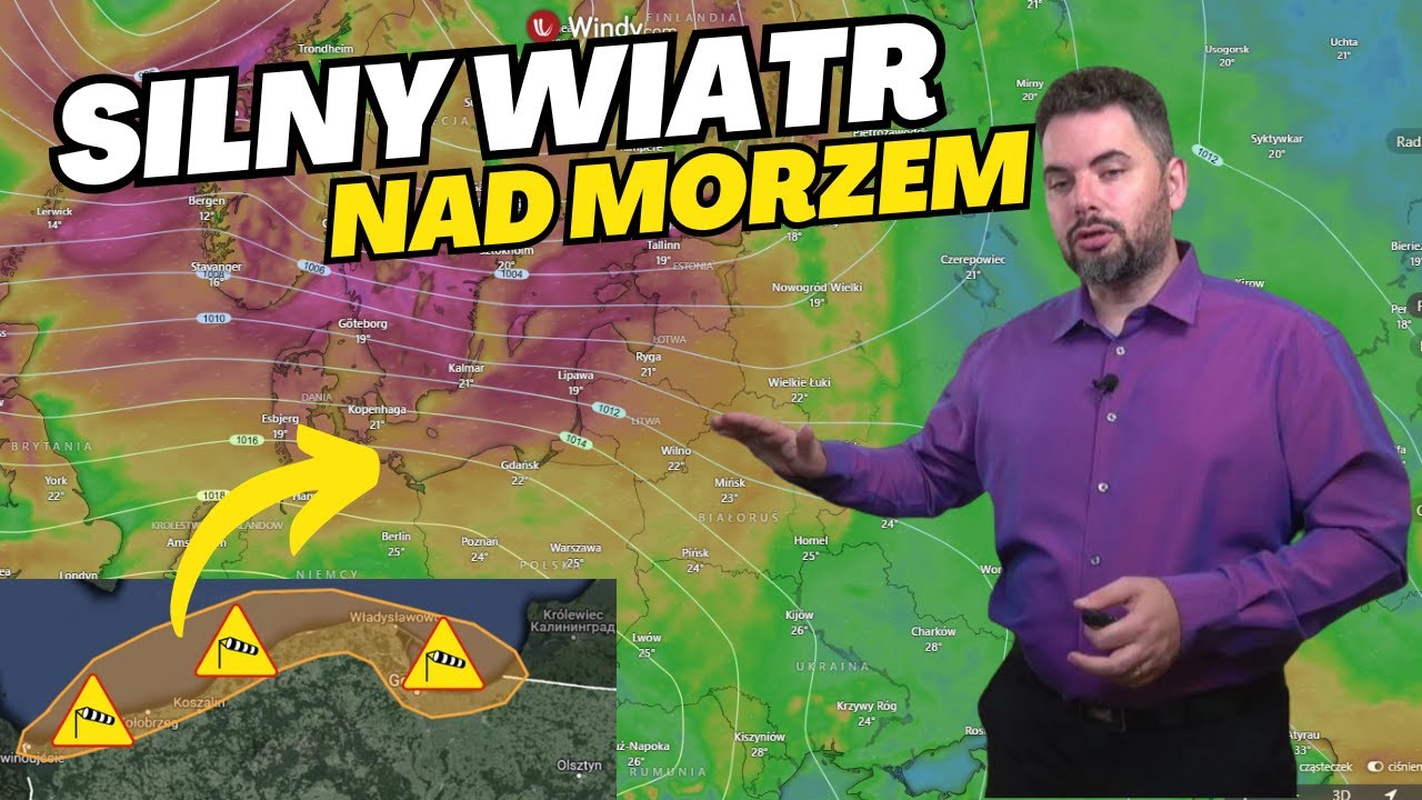 SILNY WIATR na wybrzeżu. Do 70 km/h. Przelotne opady na północy ...