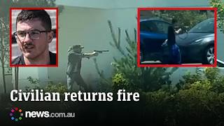 Dramatic new released video shows hero civilian engaging Idaho shooter by returning gunfire