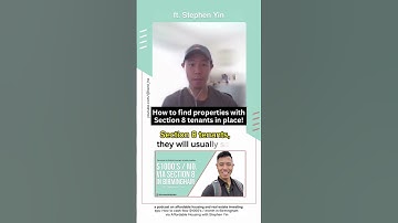 How To Find Properties With Section 8 Tenants In Place!  || with Stephen #shorts #affordablehousing