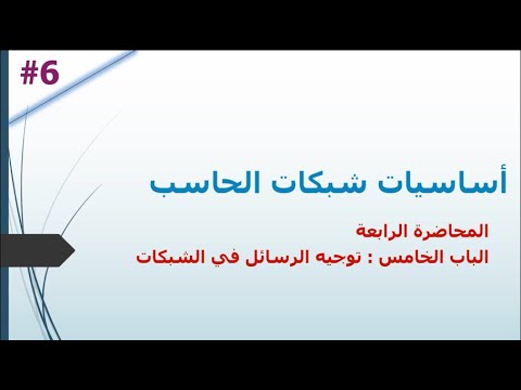 المحاضرة 6 أساسيات شبكات الحاسب (توجيه الرسائل في الشبكات)محمد سلامة |شرح لطلاب المعهد الفني الصناعي