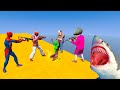 Scary Teacher 3d - Spiderman vs Miss&#39;T. Green Spider Rescue - Shark Sea Battle. Game Animation.