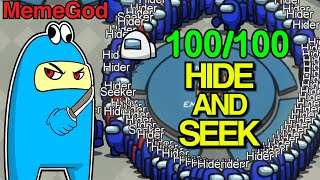 100 PLAYERS HIDE AND SEEK (among us)