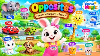 Opposites for Kids | Big & Small, Hot & Cold, Fast & Slow | 3D Animation | Youva Magic
