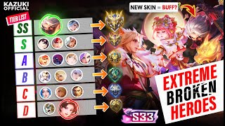 ONLY TIER LIST YOU NEED FOR CURRENT PATCH | META HEROES | ALL HEROES TIER LIST BY KAZUKI 