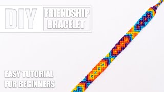 Diamonds Variegated Colorful Macrame Friendship Bracelets | Easy Tutorial for Beginners