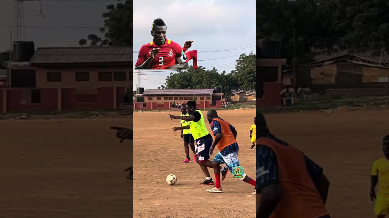 OUR FOOTBALL ICON ASAMOAH STILL GOT IT 🫡  He was spotted at Bawaleshie Park for Monday Stars