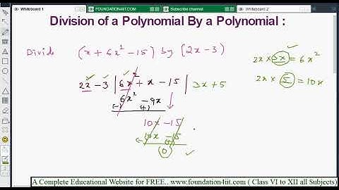 Division of a Polynomial By a Polynomial || Class 8 Maths ICSE ||
