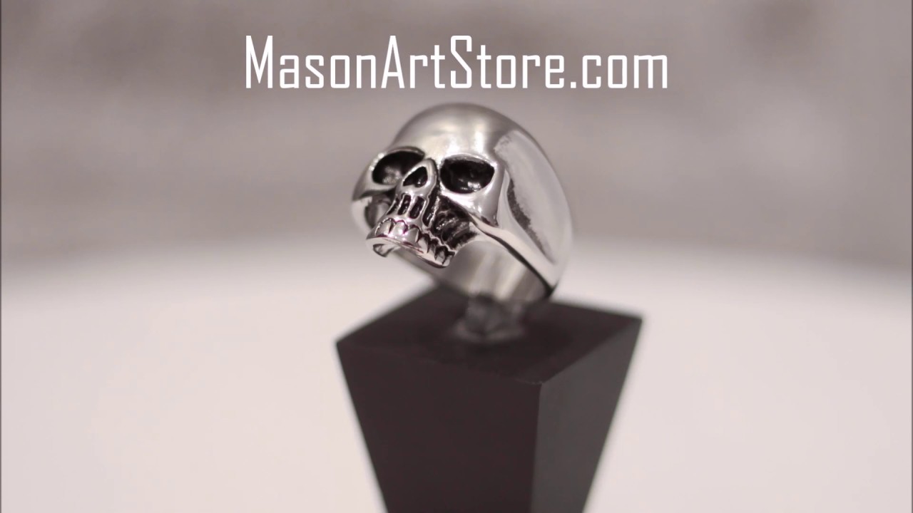 Silver Biker Ring Motorcycle Ring - Biker Skull Ring