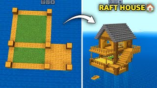 Minecraft Raft House Tutorial🏠 | Easy Raft House