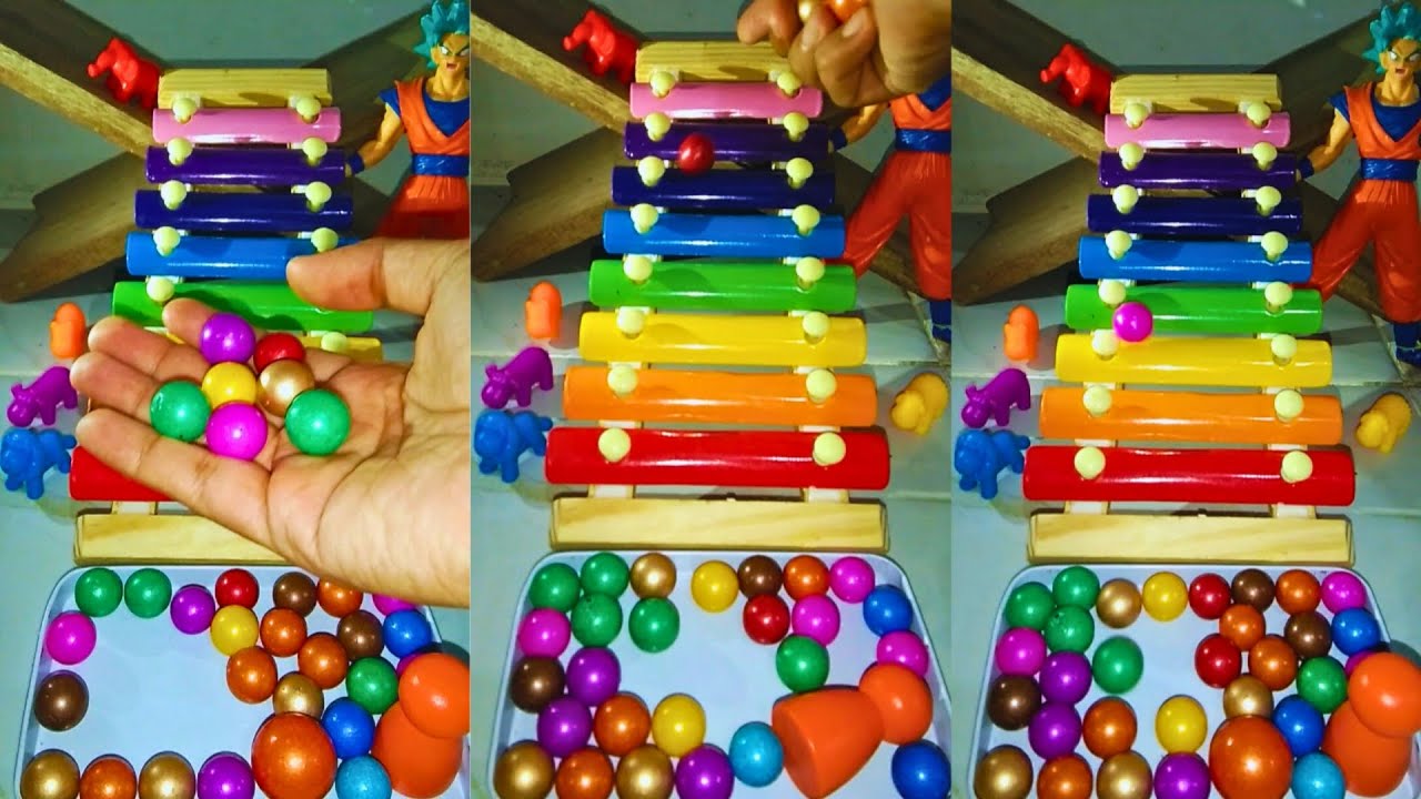 Xylophone Marble run (Wooden balls) YouTube