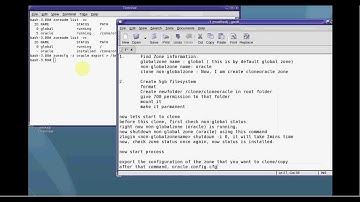 Zone administration  Clonning non global zone video 1 of 2