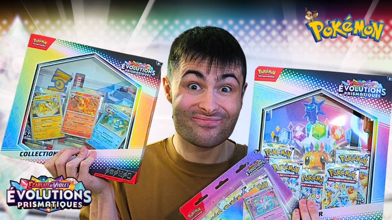 OUVERTURE DES ITEMS EVOLUTION PRISMATIQUE EN FRANCAIS, C'ETAIT LA GUERRE EN MAGASIN ! Pokémon EV8.5