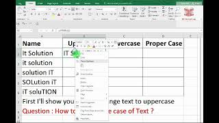 How to Use Lowercase , Uppercase and Proper Case Formula
