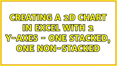 Creating a 2D chart in excel with 2 Y-axes - one stacked, one non-stacked