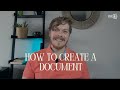 How to create a document if you are starting in 2026