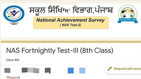 NAS Fortnightly Test-III (8th Class)