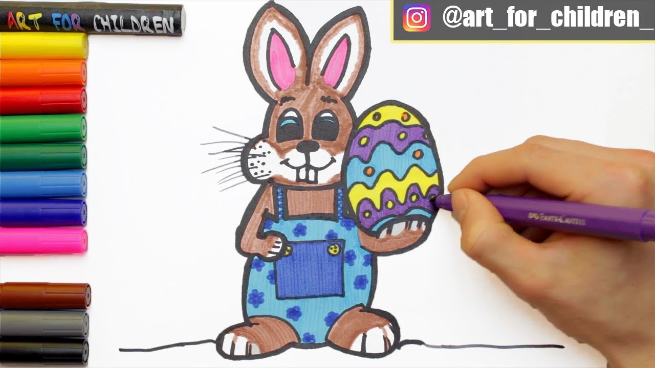 Comment dessiner un lapin de Pâques pour les enfants