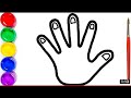 Bolalar uchun qól rasmini chizish | Easy hand drawing for kids | Лёгкий рисунок для детей