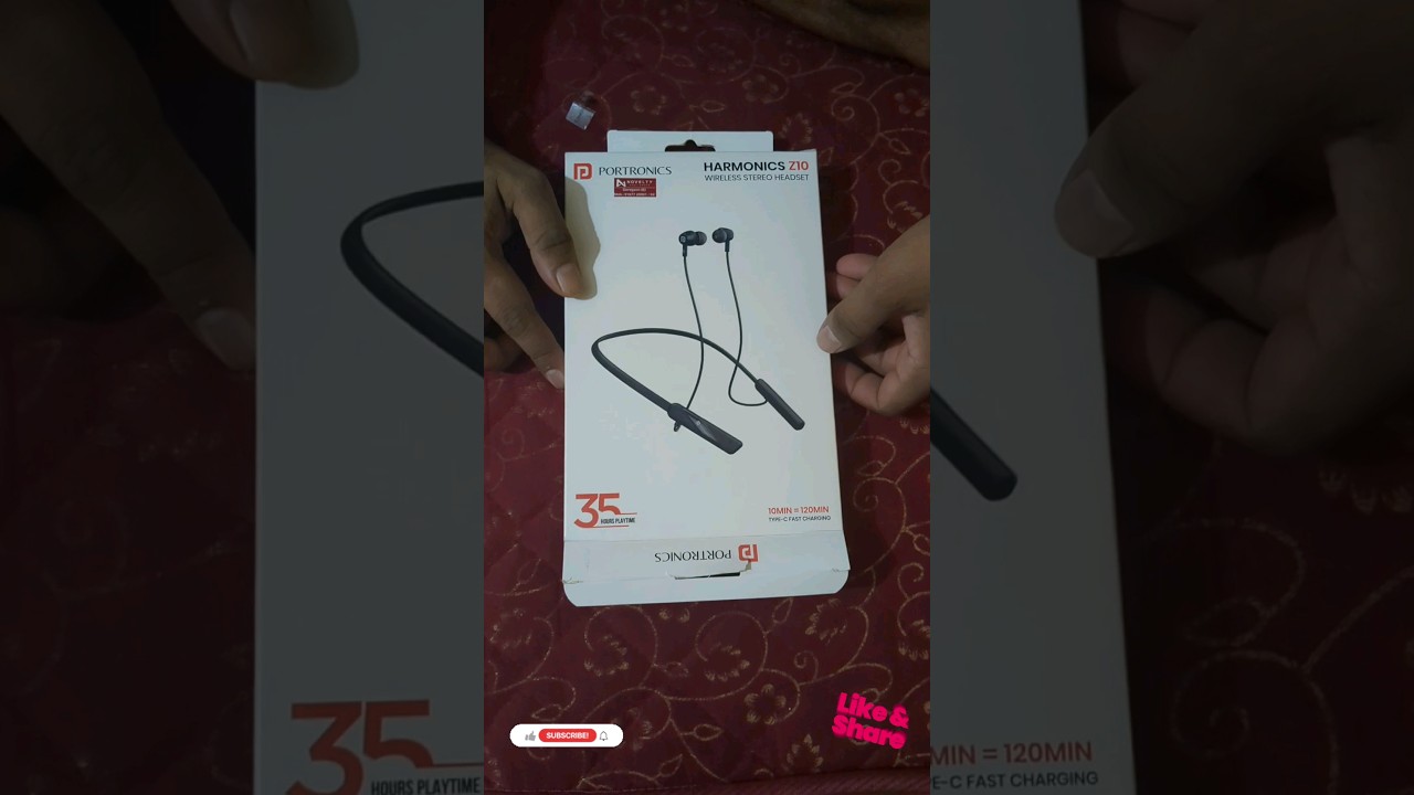 Portronic Neckband Bluetooth Harmonic Z10 Under 1000 #shortvideo #ytshorts #@Techfriend2.0